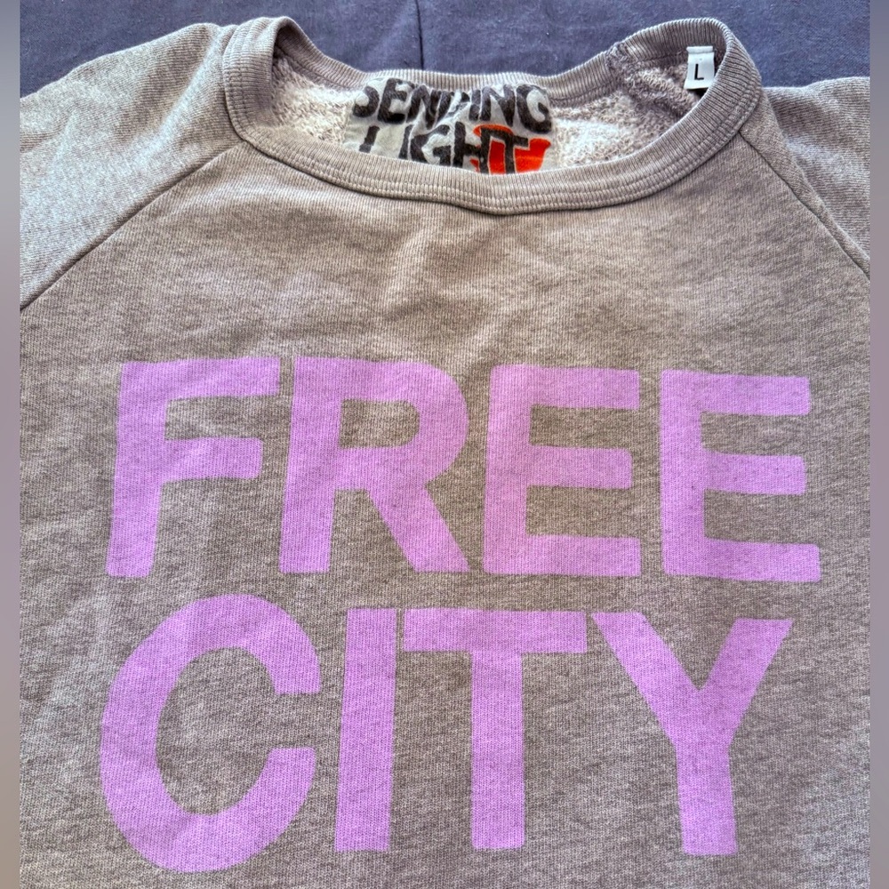 Gray FREE CITY casual luxury sweatshirt!!